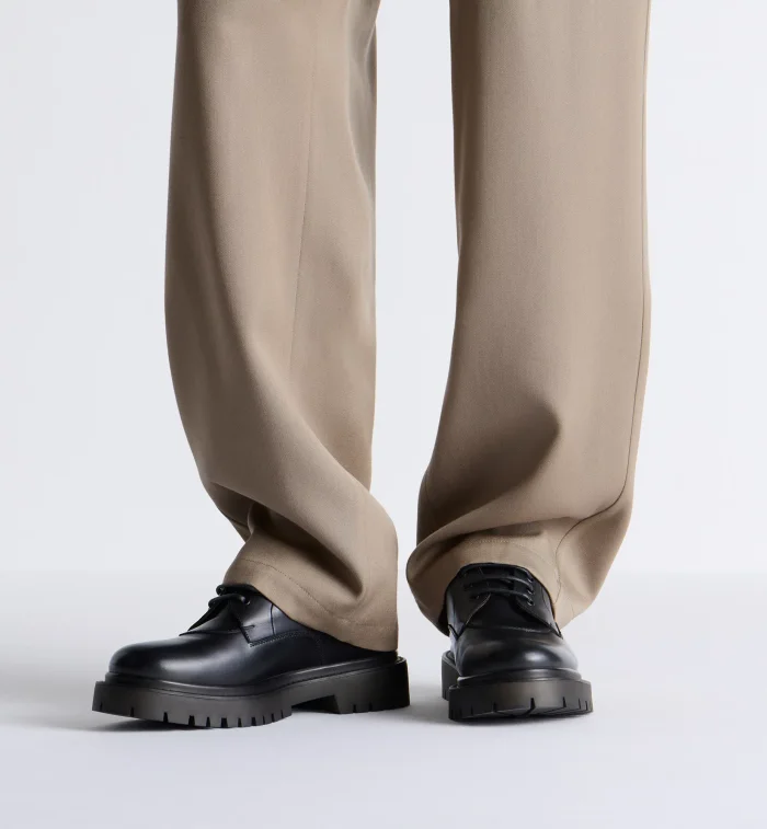 NIGO DIOR Dior Explorer III Derby Shoe Black Smooth Calfskin and Black Dior Oblique Jacquard #nigo336111
