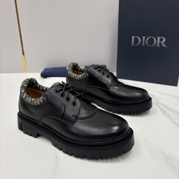 NIGO DIOR Dior Explorer III Derby Shoe Black Smooth Calfskin and Black Dior Oblique Jacquard #nigo336111