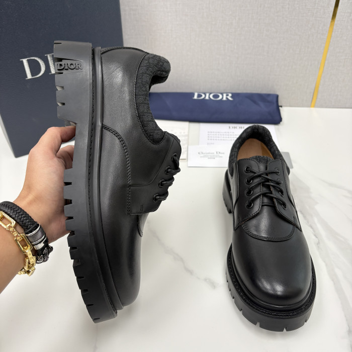 NIGO DIOR Dior Explorer III Derby Shoe Black Smooth Calfskin and Black Dior Oblique Jacquard #nigo336111