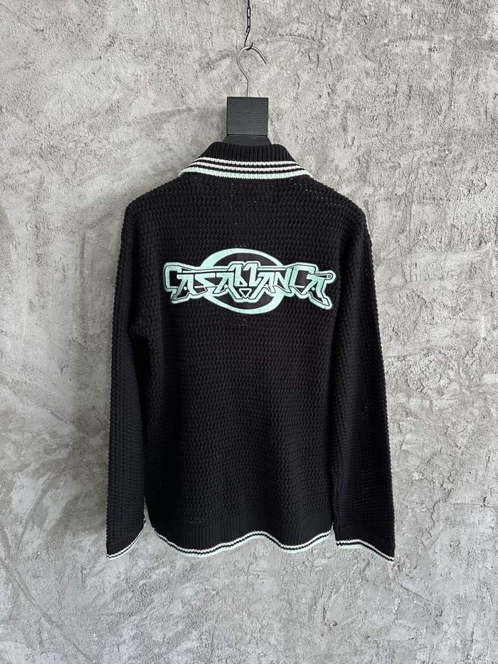 NIGO Casablanca Embroidered Cotton Crochet Long Sleeve Shirt #nigo328140