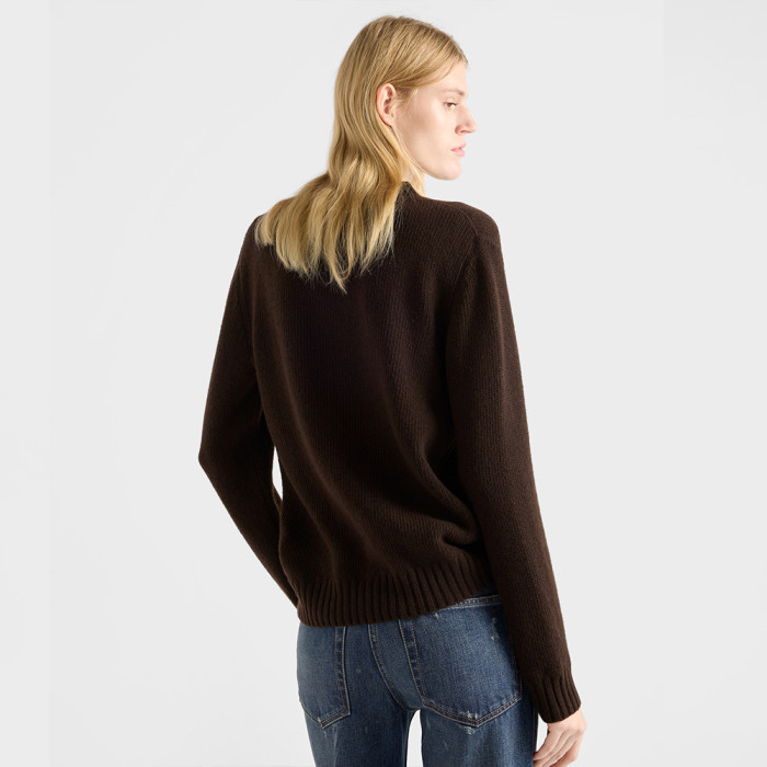 NIGO Prada Slate Gray Cashmere And Wool Prada Logo Crew-neck Sweater #nigo336172