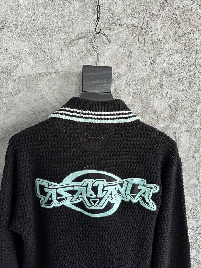 NIGO Casablanca Embroidered Cotton Crochet Long Sleeve Shirt #nigo328140