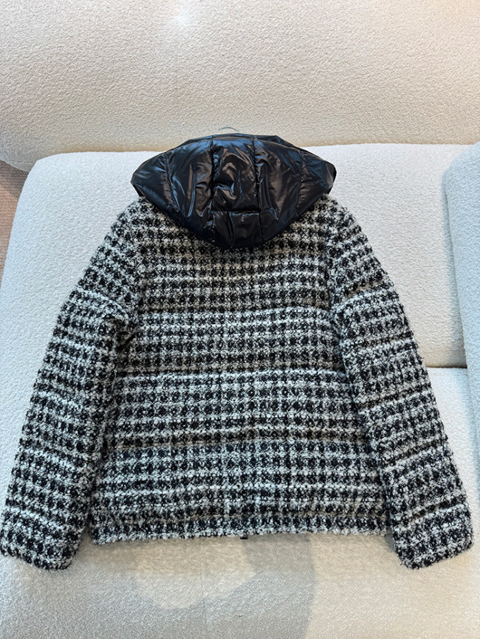 NIGO Moncler Andronne Tweed Hooded Short Down Jacket #nigo336204