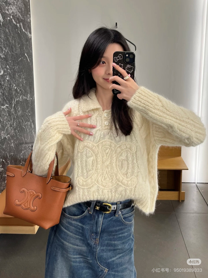 NIGO Celine Sweater Aran Mohair and Wool #nigo336382