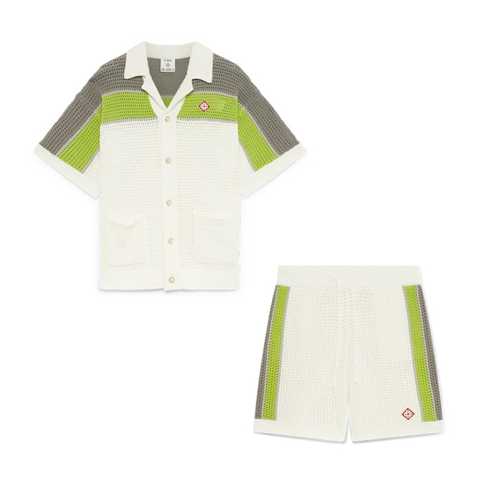 NIGO Casablanca Stripe Crochet Shirt Shorts #nigo336490