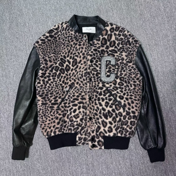 NIGO Celine Crystal-Embellished Leopard-Print Bomber Jacket #nigo336558