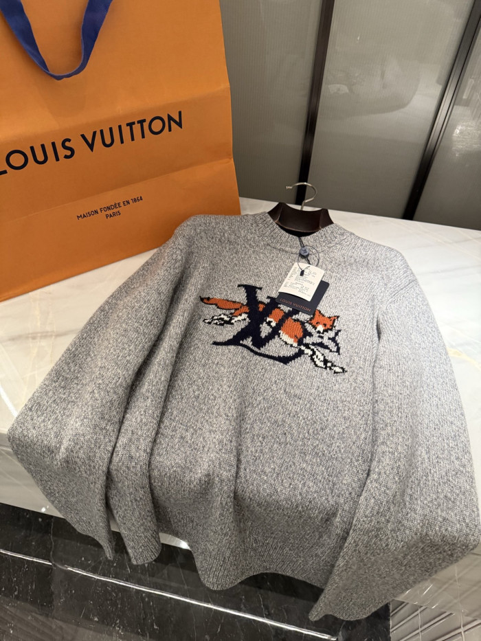 NIGO Louis Vuitton Chunky Wool-Cashmere Crewneck #nigo336563