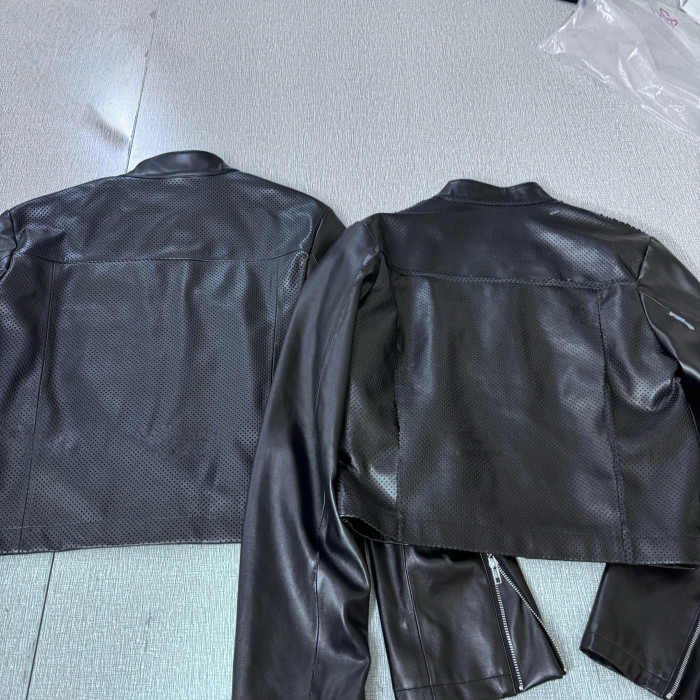 NIGO Mowalola Perforated Leather Biker Jacket #nigo336556