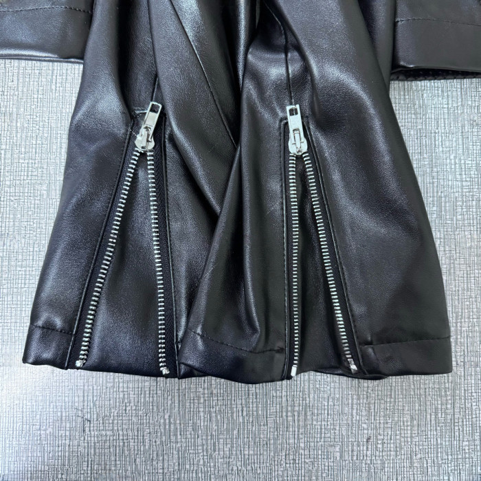 NIGO Mowalola Perforated Leather Biker Jacket #nigo336556