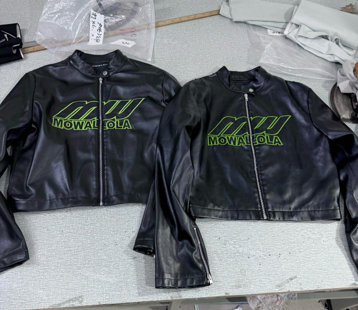 NIGO Mowalola Perforated Leather Biker Jacket #nigo336556