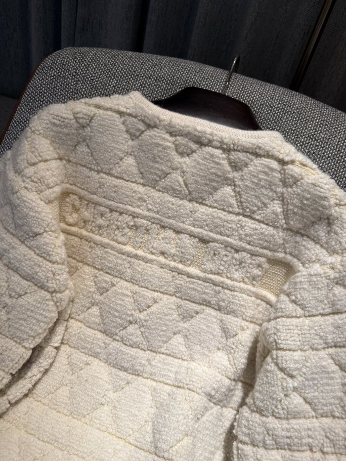 NIGO DIOR DiorAlps Cannage Jacket White Wool-Cashmere Blend Knit #nigo336560