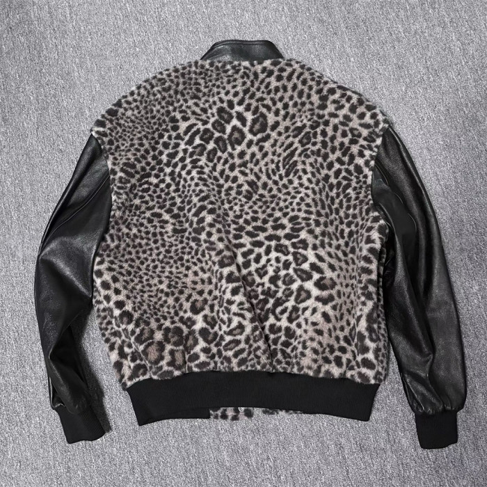 NIGO Celine Crystal-Embellished Leopard-Print Bomber Jacket #nigo336558