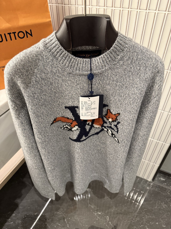 NIGO Louis Vuitton Chunky Wool-Cashmere Crewneck #nigo336563