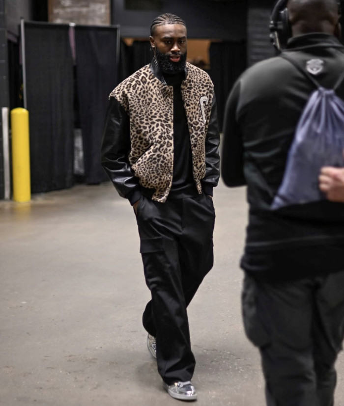 NIGO Celine Crystal-Embellished Leopard-Print Bomber Jacket #nigo336558