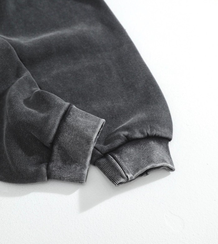 NIGO Acne Studios Hooded Sweater logo patch Faded Black #nigo336605