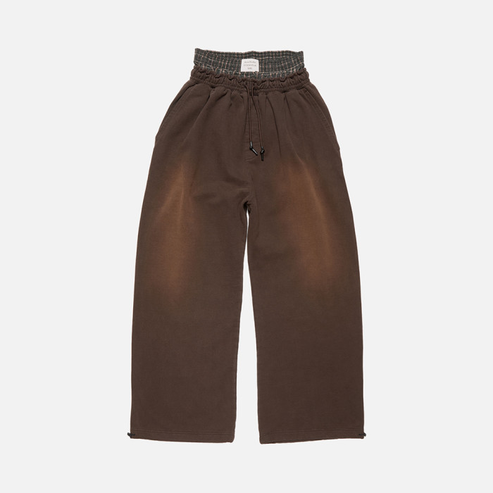 NIGO Acne Studios Layered logo sweatpants Dark Brown #nigo336631