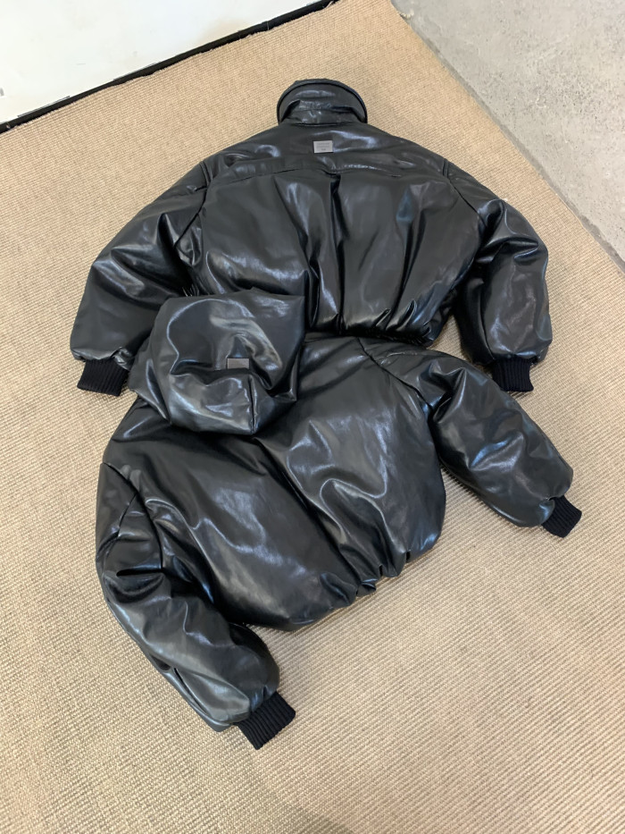NIGO Acne Studios Hooded faux leather jacket #nigo336625
