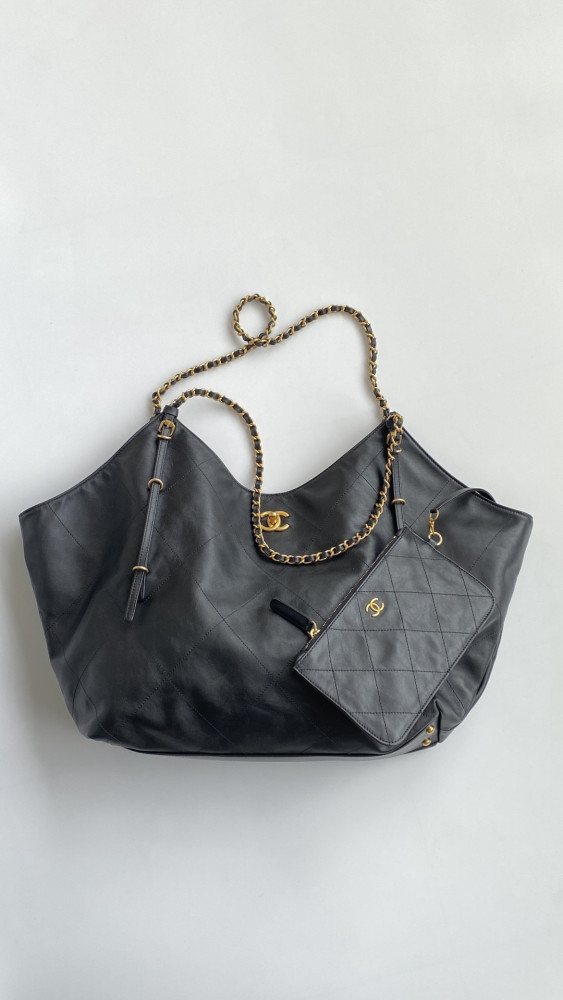 NIGO Chanel Maxi Shopping Bag Calfskin Gold-tone #nigo336627