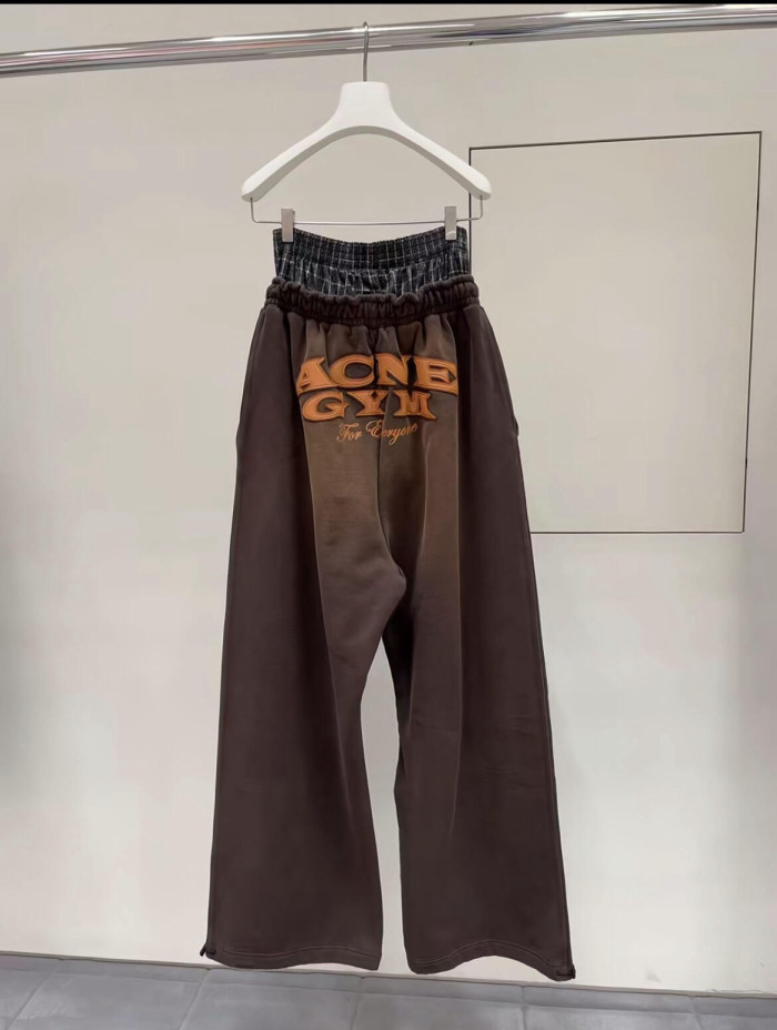 NIGO Acne Studios Layered logo sweatpants Dark Brown #nigo336631