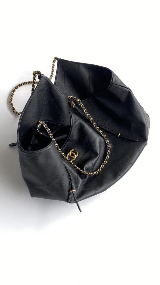 NIGO Chanel Maxi Shopping Bag Calfskin Gold-tone #nigo336627