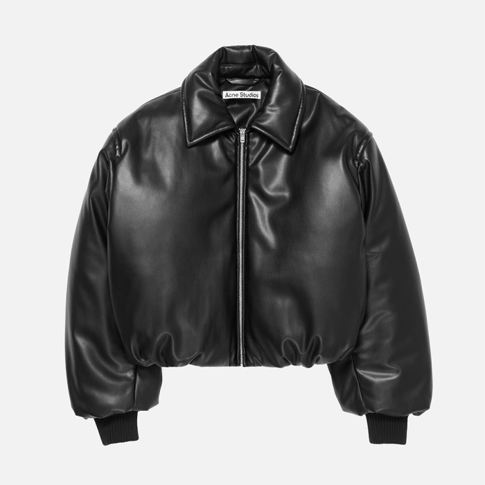 NIGO Acne Studios Hooded faux leather jacket #nigo336625