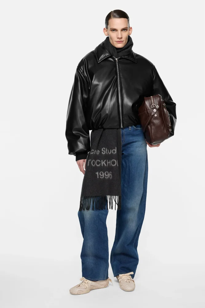 NIGO Acne Studios Hooded faux leather jacket #nigo336625
