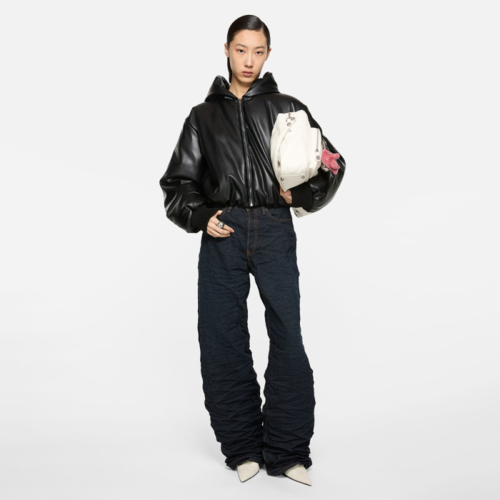 NIGO Acne Studios Hooded faux leather jacket #nigo336625