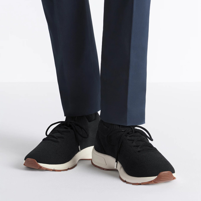 NIGO DIOR B80 Lounge Sneaker Dior Gray Cannage Cashmere Wool and Silk Knit with Dior Gray Suede#nigo336623
