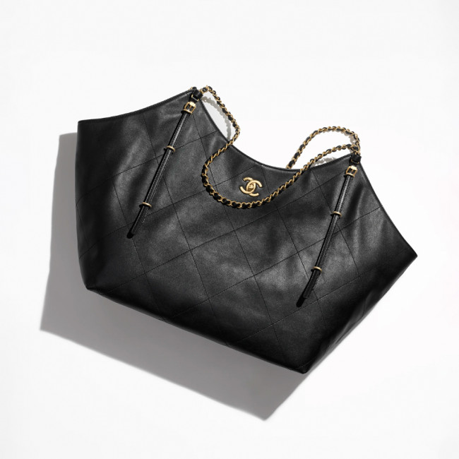 NIGO Chanel Maxi Shopping Bag Calfskin Gold-tone #nigo336627