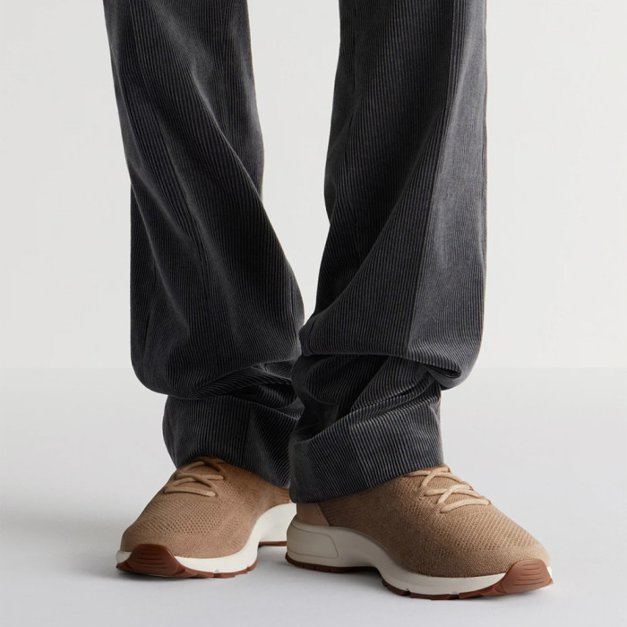 NIGO DIOR B80 Lounge Sneaker Dior Gray Cannage Cashmere Wool and Silk Knit with Dior Gray Suede#nigo336623