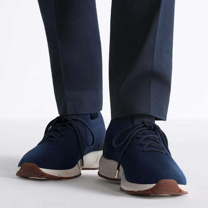 NIGO DIOR B80 Lounge Sneaker Dior Gray Cannage Cashmere Wool and Silk Knit with Dior Gray Suede#nigo336623