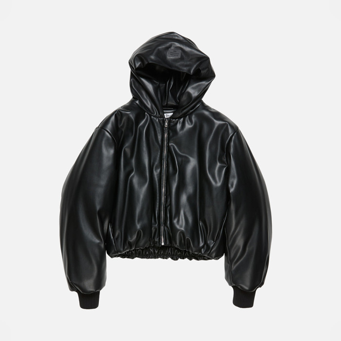 NIGO Acne Studios Hooded faux leather jacket #nigo336625