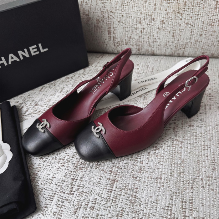 NIGO Chanel Cc Diamond Logo Lambskin High Heel Sandals #nigo336670
