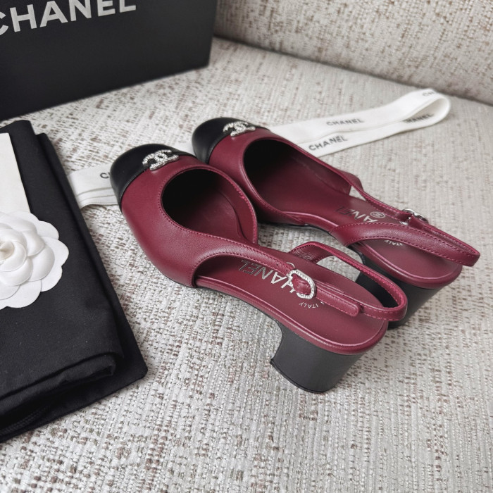 NIGO Chanel Cc Diamond Logo Lambskin High Heel Sandals #nigo336670