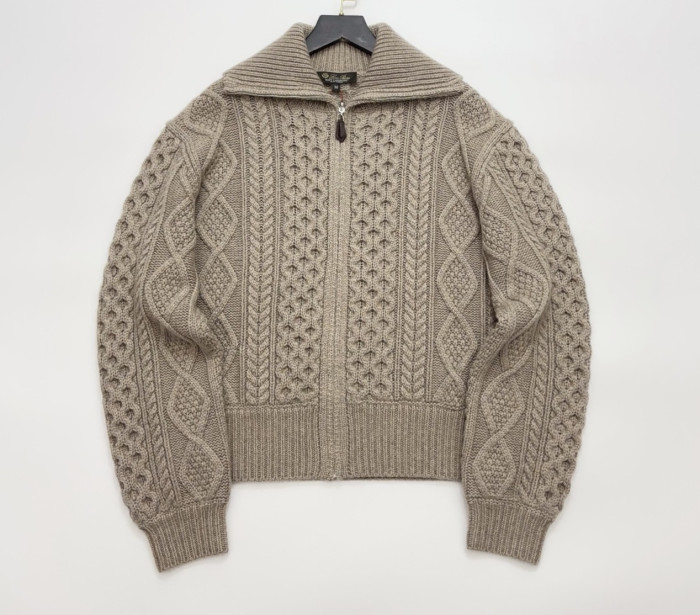NIGO Loro Piana Eyre Cardigan Baby Cashmere Praline BrownMelange #nigo336655