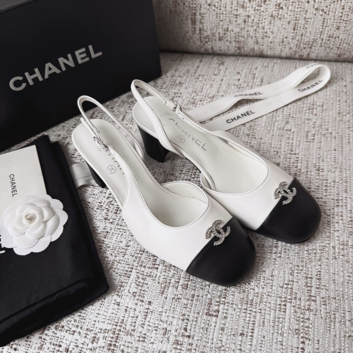 NIGO Chanel Cc Diamond Logo Lambskin High Heel Sandals #nigo336670