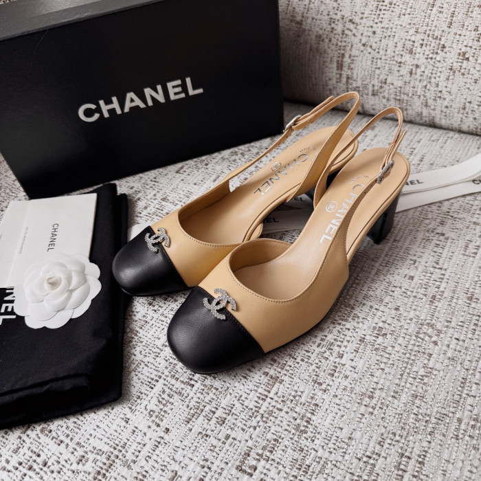 NIGO Chanel Cc Diamond Logo Lambskin High Heel Sandals #nigo336670