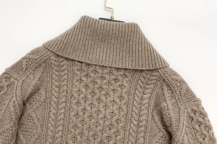 NIGO Loro Piana Eyre Cardigan Baby Cashmere Praline BrownMelange #nigo336655