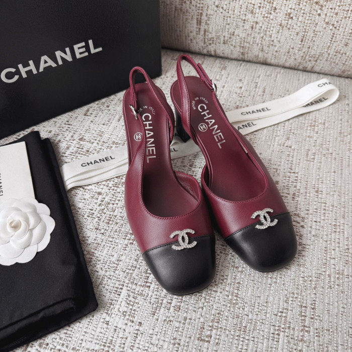 NIGO Chanel Cc Diamond Logo Lambskin High Heel Sandals #nigo336670