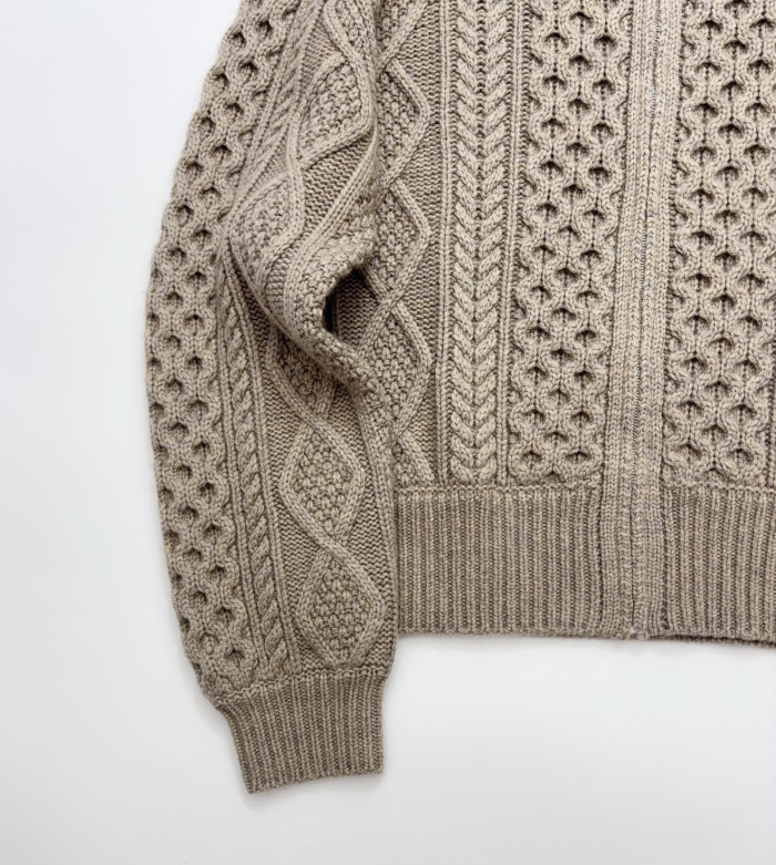 NIGO Loro Piana Eyre Cardigan Baby Cashmere Praline BrownMelange #nigo336655