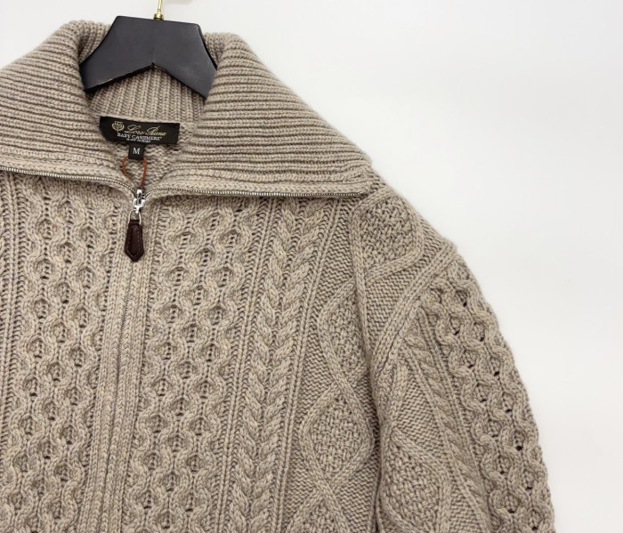 NIGO Loro Piana Eyre Cardigan Baby Cashmere Praline BrownMelange #nigo336655