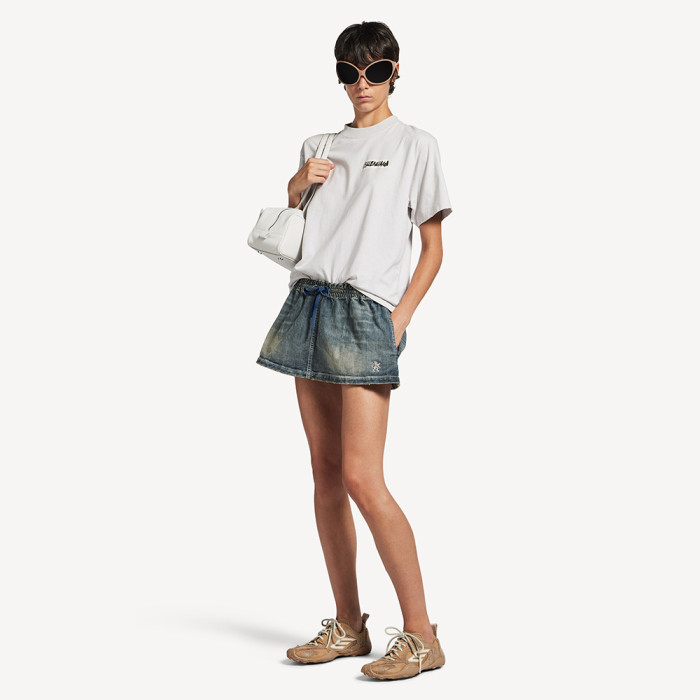 NIGO Balenciaga Top-quality Version Women's Masking Tape T-shirt Medium Fit in Faded Black #nigo336738