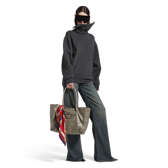NIGO Balenciaga Women's Le City Tote Bag Medium in Black #nigo336744