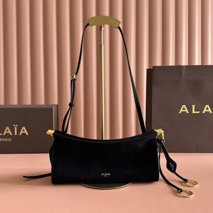 NIGO Alaïa Noir Le Click East West Small Bag in Calfskin #nigo336794