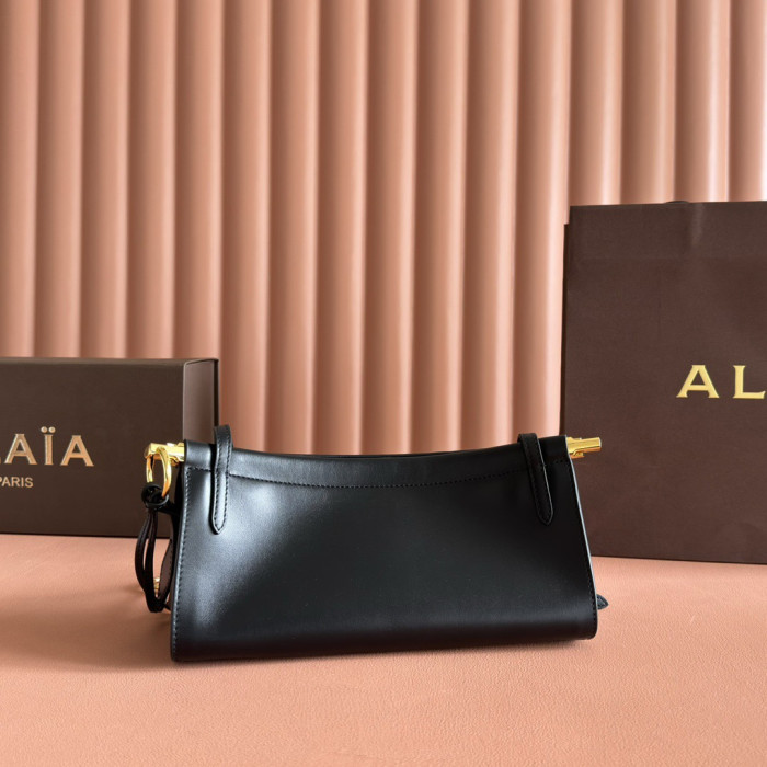 NIGO Alaïa Noir Le Click East West Small Bag in Calfskin #nigo336794