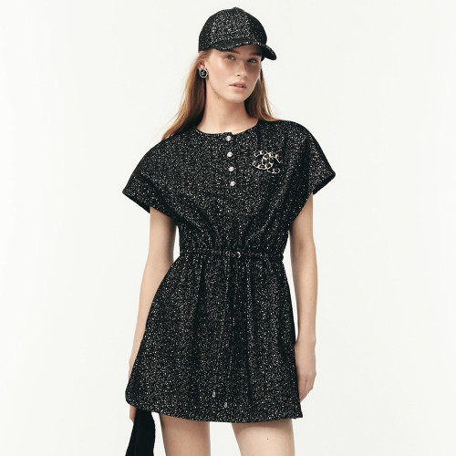 NIGO Chanel 25M Coco Beach Beach Series Round Neck Button First Embroidered Logo Short Sleeve Dress #nigo336789