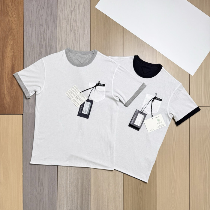 NIGO Prada White navy Blue Reversible Cotton T-shirt #nigo336788