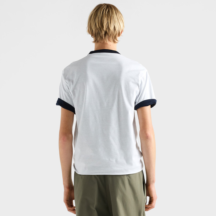 NIGO Prada White navy Blue Reversible Cotton T-shirt #nigo336788