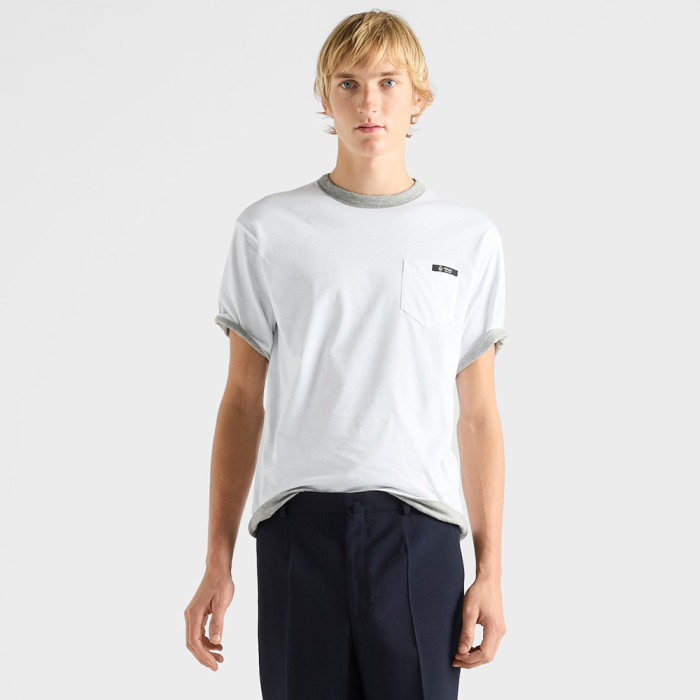 NIGO Prada White navy Blue Reversible Cotton T-shirt #nigo336788