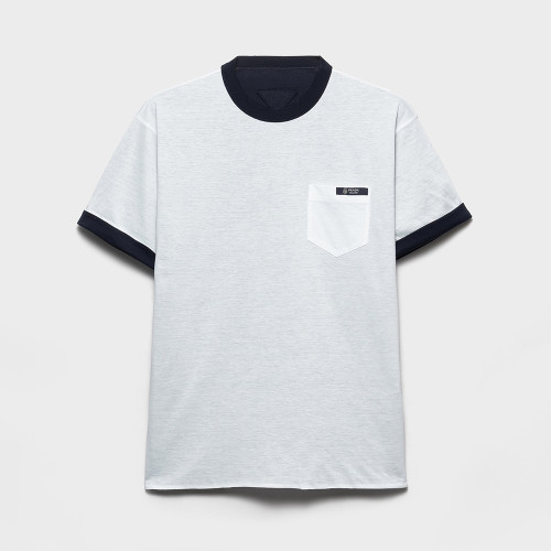 NIGO Prada White navy Blue Reversible Cotton T-shirt #nigo336788